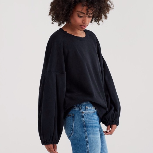 7 For All Mankind Tops - 7 for all Mankind Puff Sleeve Sweatshirt NWT